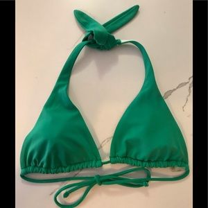 Victoria's Secret Green Triangle Bikini Top Size Medium